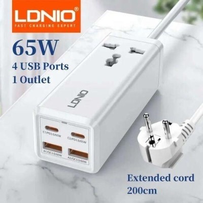 CHARGUER LDINIO  2 USB  2 TYPE C 65W SC1418