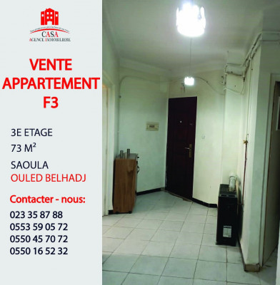 Vente Appartement F3 Alger Saoula