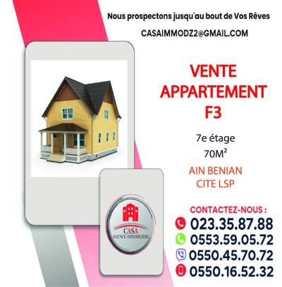 Sell Apartment F3 Alger Ain benian