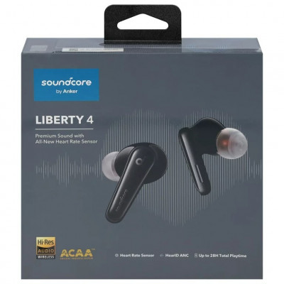 Airpods Soundcore Anker Liberty 4, Réduction de Bruit, sans Fil ACAA 3.0 Hi-Res Spatial Audio