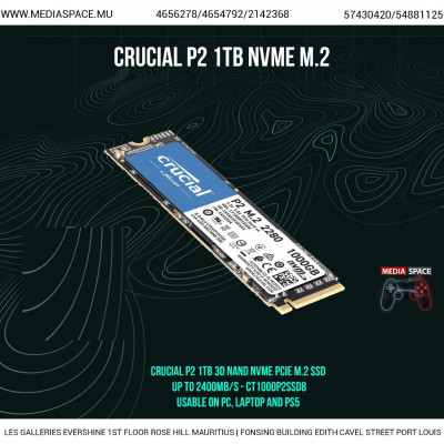 Crucial P2 M.2 PCIe NVMe 1 To SSD 1 To 3D NAND M.2 2280 NVMe - PCIe 3.0 x4