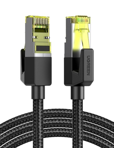 UGREEN Cat 7 Câble Réseau RJ45 10Gbps 600MHz Double Blindage Noyau Cuivre Nylon Tressé - 5 Metre