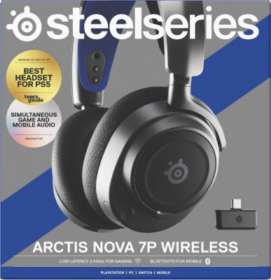 SteelSeries Arctis Nova 7P - Casque de jeu Wireless - 2.4 GHz & Bluetooth  - PlayStation, PC, Switch