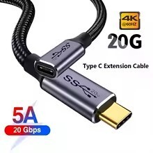 Câble d'extension USB 3.2 Type C USB C à type-c mâle à femelle - 20 GB -  - PD100W