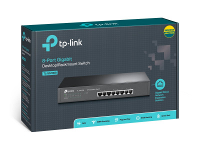 SWITCH 08 P 10/1000 RAC. TP-LINK SG1008