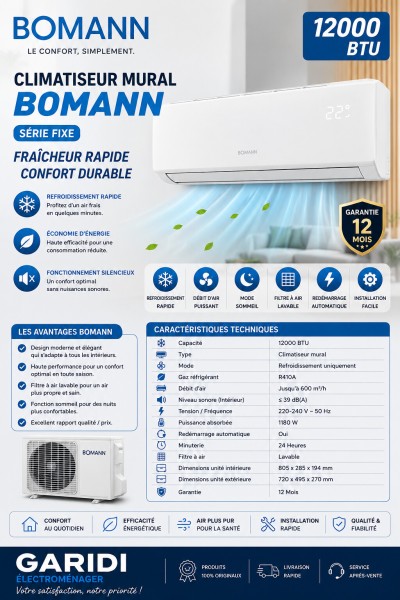 مكيفات-الهواء-climatiseur-bomann-12000btu-tropical-inverter-جسر-قسنطينة-الجزائر