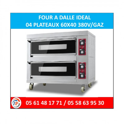 FOUR A DALLE IDEAL 04 PLATEAUX 60X40 380V/GAZ 