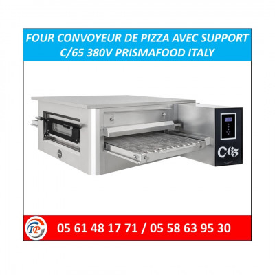 FOUR CONVOYEUR DE PIZZA AVEC SUPPORT C/65 380V PRISMAFOOD ITALY 