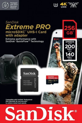 SanDisk Extreme PRO 256GB/128GB A2 200 MB/s microSD microSDXC
