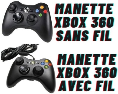 Manette XBOX 360 avec Fil / Sans Fil