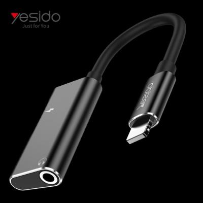 Adaptateur audio 2 en 1 YAU11, convertisseur Lightning vers Lightning et répartiteur de port 3,5 mm