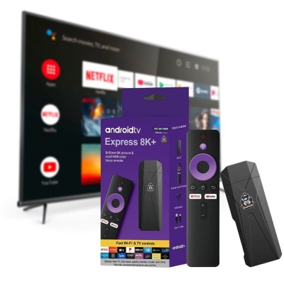 Clé TV Express 8K+ avec système Android 14.0 2GB+16GB WIFI2.4/5G