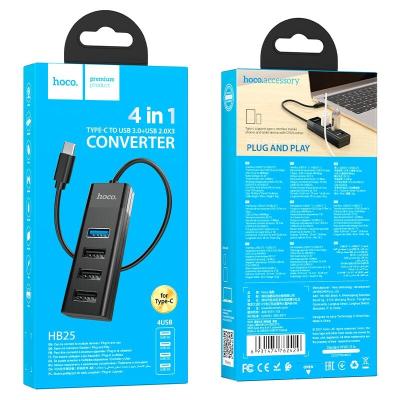 HUB type c 4-en-1 HB25 Type-C vers USB3.0+USB2.0*3.