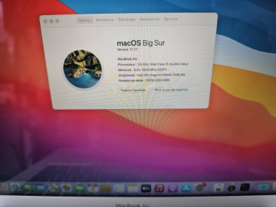 MacBook Air 13 2017 - Core i5 8 Go 5350U 128 Go reconditionné - Maison du  Mc