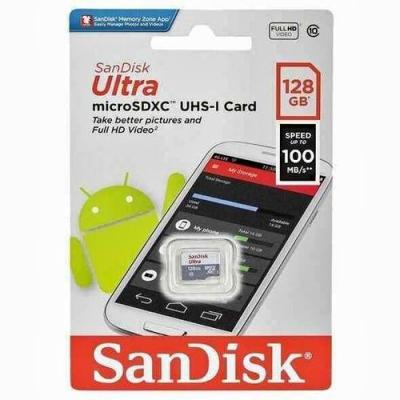Carte Mémoire SanDisk Ultra MicroSDXC UHS-I 128Gb Vitesse 100Mb/s 