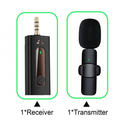Microphone Lavalier sans fil k35 single pour les appareils compatibles 3,5 mm