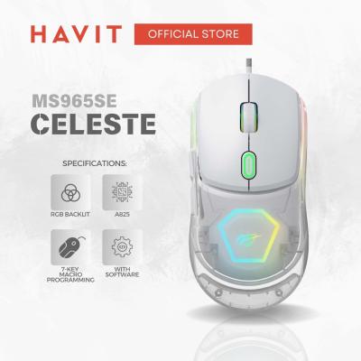 Souris de jeu programmable rétroéclairée RVB Havit MS965SE Rétroéclairage RVB Jeu programmable