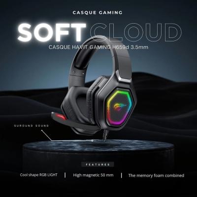 CASQUE GAMING RGB H659D HAVIT