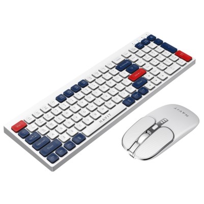 CLAVIER SOURIS SANS FIL HAVIT KB830WB WIRELESS & BLUETOOTH