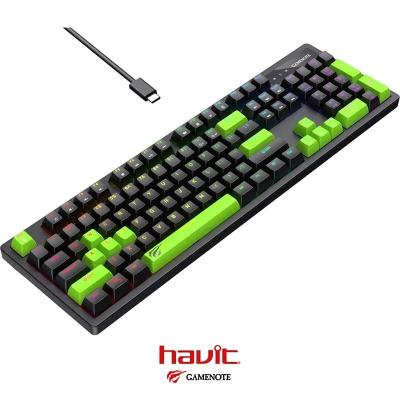 CLAVIER HAVIT GAMENOTE KB893L MECANIQUE BLEU SWITCH