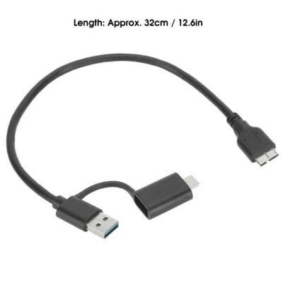 CABLE USB 3.0 TO USB A & TYPE C