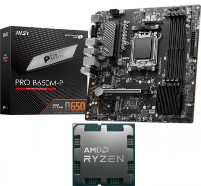 KIT UPGRADE PROCESSEUR AMD RYZEN 5 7600 TRAY + CARTE MERE MSI PRO B650M P DDR5