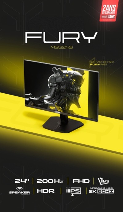 ECRAN MATOS MSG245 FURY 24" 200HZ FHD 1MS HDR FAST IPS