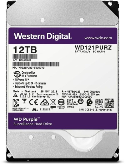 DISQUE DUR WD 12TB WD121PURZ-85BXPY0 SATA3 3.5 PURPLE