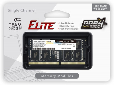 DDR4 TEAMGROUP ELITE 16GB 3200 SODIMM POUR LAPTOP