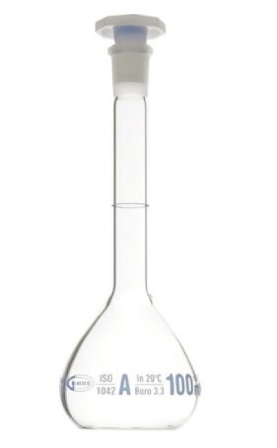 Fiole à jaugé avec  bouchon 1000 ml 