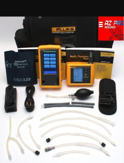 2 simulateurs Fluke kit Biomedical ProSim 4 + SPOT Light SpO2 Testeurs ECG NIBP SpO2 Respiration IBP