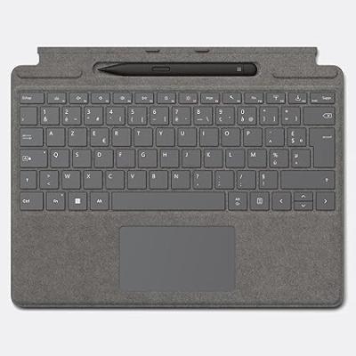 Microsoft Surface clavier Signature Keyboard + Stylet Surface Slim Pen 2, Platine (Clavier AZERTY)