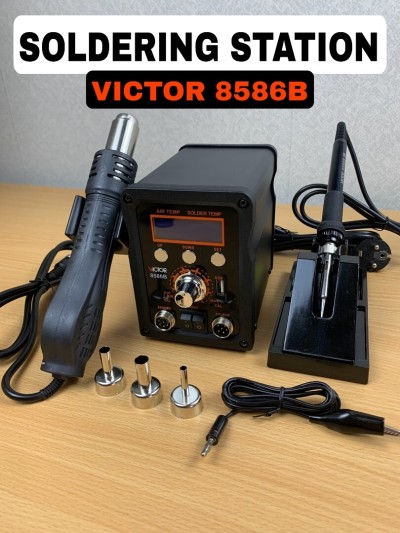 Station de Soudage / Soldering Station VICTOR 8586B  (Air chaud + Fer a souder)