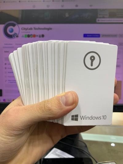 Licence / Carte Windows 10 PRO (CARTE CARTONNE) Product Key .