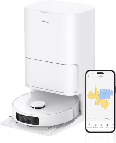 Robot Aspirateur MOVA E30 Ultra Vidage Automatique, Nettoyage Automatique des Serpillières 7 000 Pa