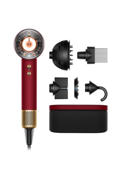 Sèche-cheveux dyson Supersonic Nural Velours Rouge /Or - 1600w-4 niveaux de chaleur - 3 vitesses