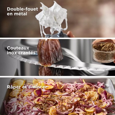 Kenwood Robot multifonction MultiPro Express + corps métal 3 L 1000 W FDM71