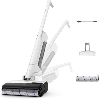 Rowenta X-Clean 10-Aspirateur Laveur sans fil-Design plat 180 degré-Autonomie 60min-Blanc-GZ7540WO