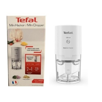 Tefal Mini hachoir électrique, Fonction 2-en-1- 100ml-220W-mb120n10