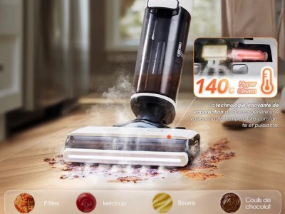 TINECO Aspirateur balai laveur et vapeur FLOOR ONE s7 steam 40 min autonomie - AUTO nettoyage