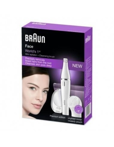 Braun Épilateur + Brosse Nettoyante Visage SE830 - Blanc آلة إزالة الشعر من براو + فرشاة تنظيف الوجه