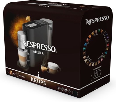 Krups Machine à Café Nespresso Atelier - 19 BARS - Système de Mousse de Lait  XN8908