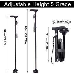 Canne De Marche Ajustable, Canne Pliante Pour Homme Et Femme