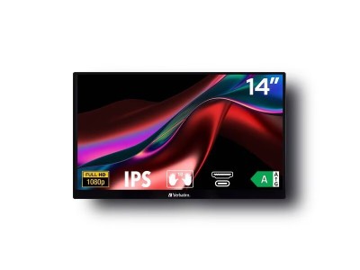 ECRAN VERBATIM PORTABLE TACTIL PMT -14  14" IPS FHD BETTERIE 5000 MAH