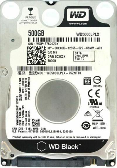 DISQUE DURE LAPTOP 2.5'' - 500GB - USD