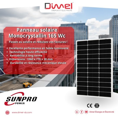 Panneau solaire SUNPRO  165 W