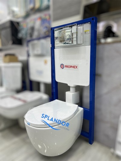 cuvette suspendu ronde plus chasse prophex