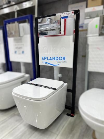 Cuvette suspendue carré + chasse alca 