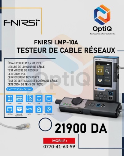 FNIRSI LMP-10A_TESTEUR CABLE RÉSEAUX RJ45 POE NCV