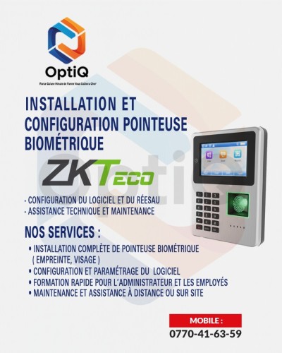 INSTALLATION ET CONFIGURATION POINTEUSE BIOMETRIQUE